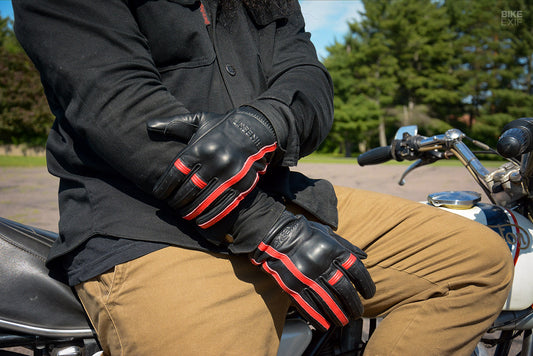 Bike EXIF El Chapo Cowhide Motorcycle Glove Unisex- Black