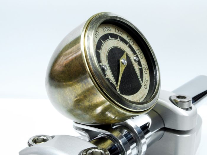 Motogadget Motoscope Tiny Motorcycle Speedometer Bracket Vintage for 1" Bars