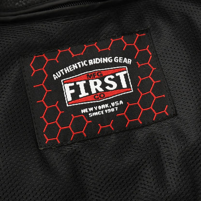 First Manufacturing Company Nightstrike Men’s Motorcycle Leather Jacket