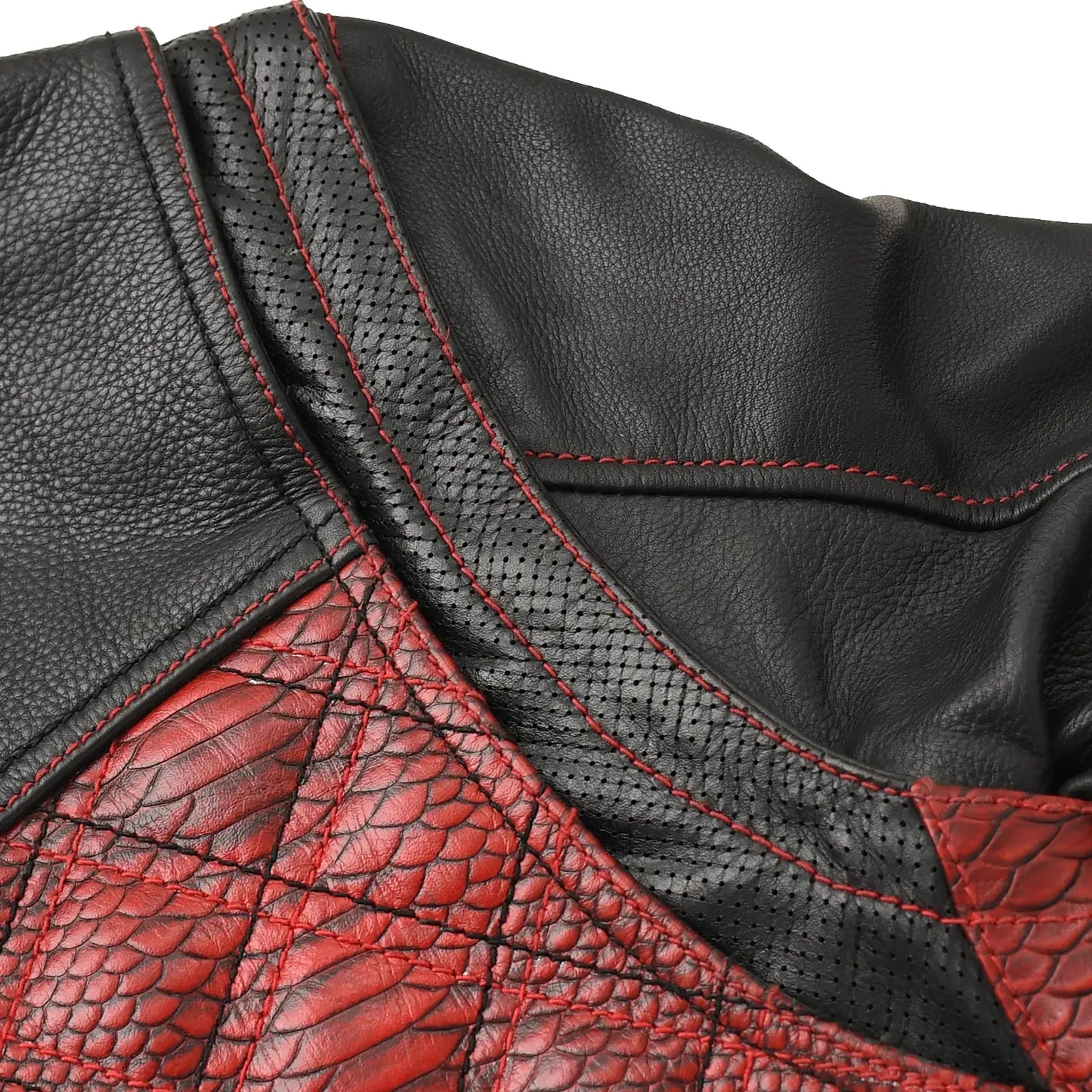 First Manufacturing Company Redstrike Men’s Motorcycle Leather Jacket