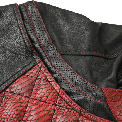 First Manufacturing Company Redstrike Men’s Motorcycle Leather Jacket