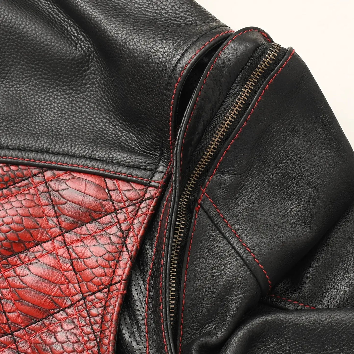 First Manufacturing Company Redstrike Men’s Motorcycle Leather Jacket