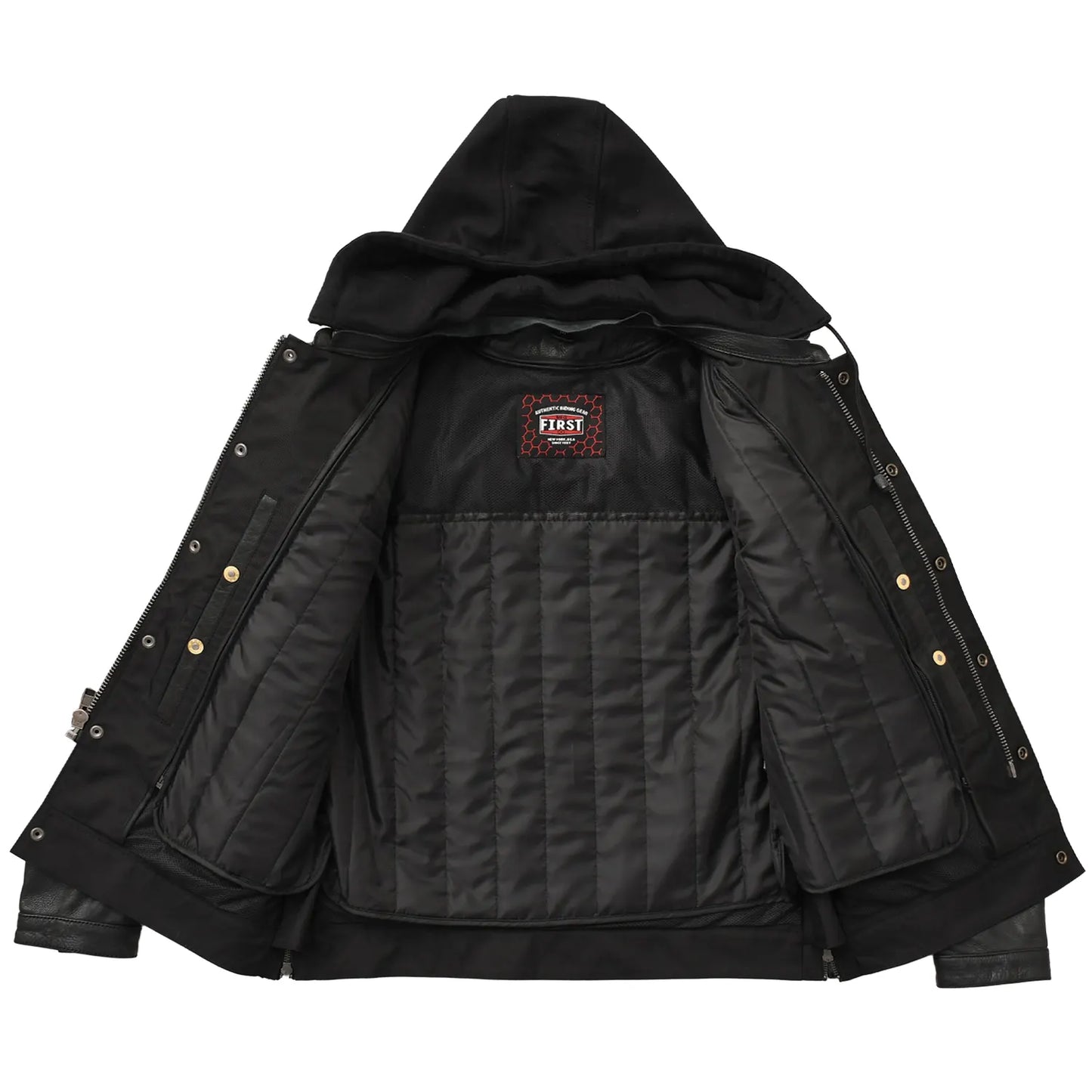 First Manufacturing Company Nightstrike Men’s Motorcycle Leather Jacket