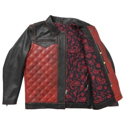 First Manufacturing Company Redstrike Men’s Motorcycle Leather Jacket