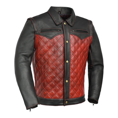 First Manufacturing Company Redstrike Men’s Motorcycle Leather Jacket