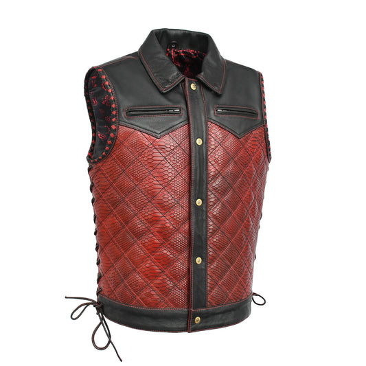 First Manufacturing Company Kingsnake Men’s Motorcycle Leather Vest