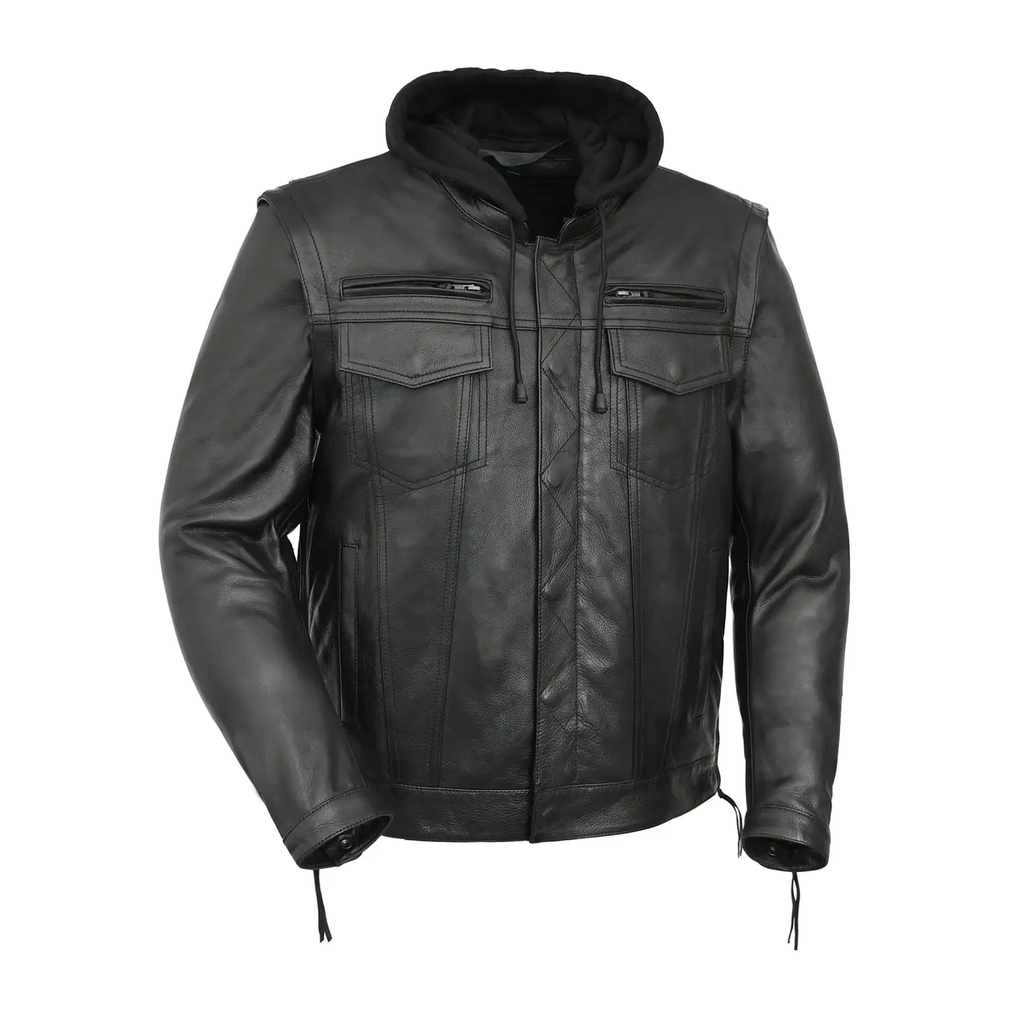 First Manufacturing Company Nightstrike Men’s Motorcycle Leather Jacket