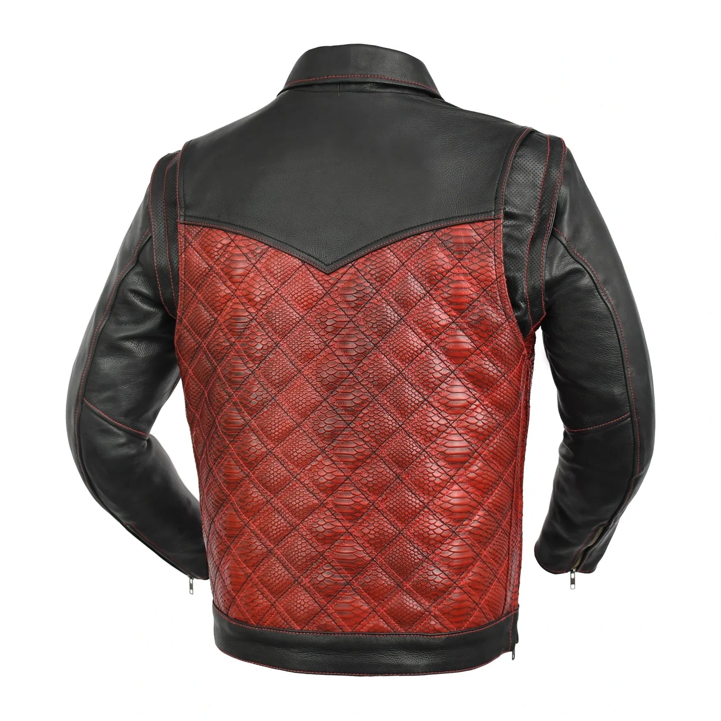 First Manufacturing Company Redstrike Men’s Motorcycle Leather Jacket
