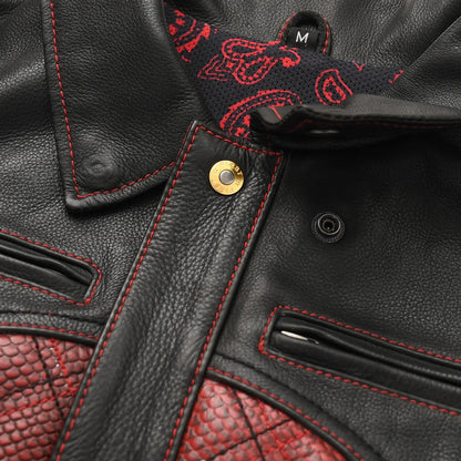 First Manufacturing Company Redstrike Men’s Motorcycle Leather Jacket