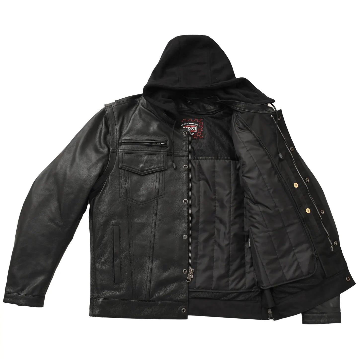 First Manufacturing Company Nightstrike Men’s Motorcycle Leather Jacket
