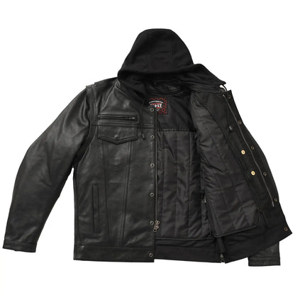 First Manufacturing Company Nightstrike Men’s Motorcycle Leather Jacket