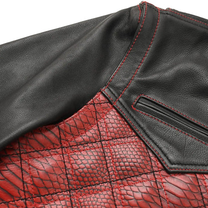 First Manufacturing Company Redstrike Men’s Motorcycle Leather Jacket