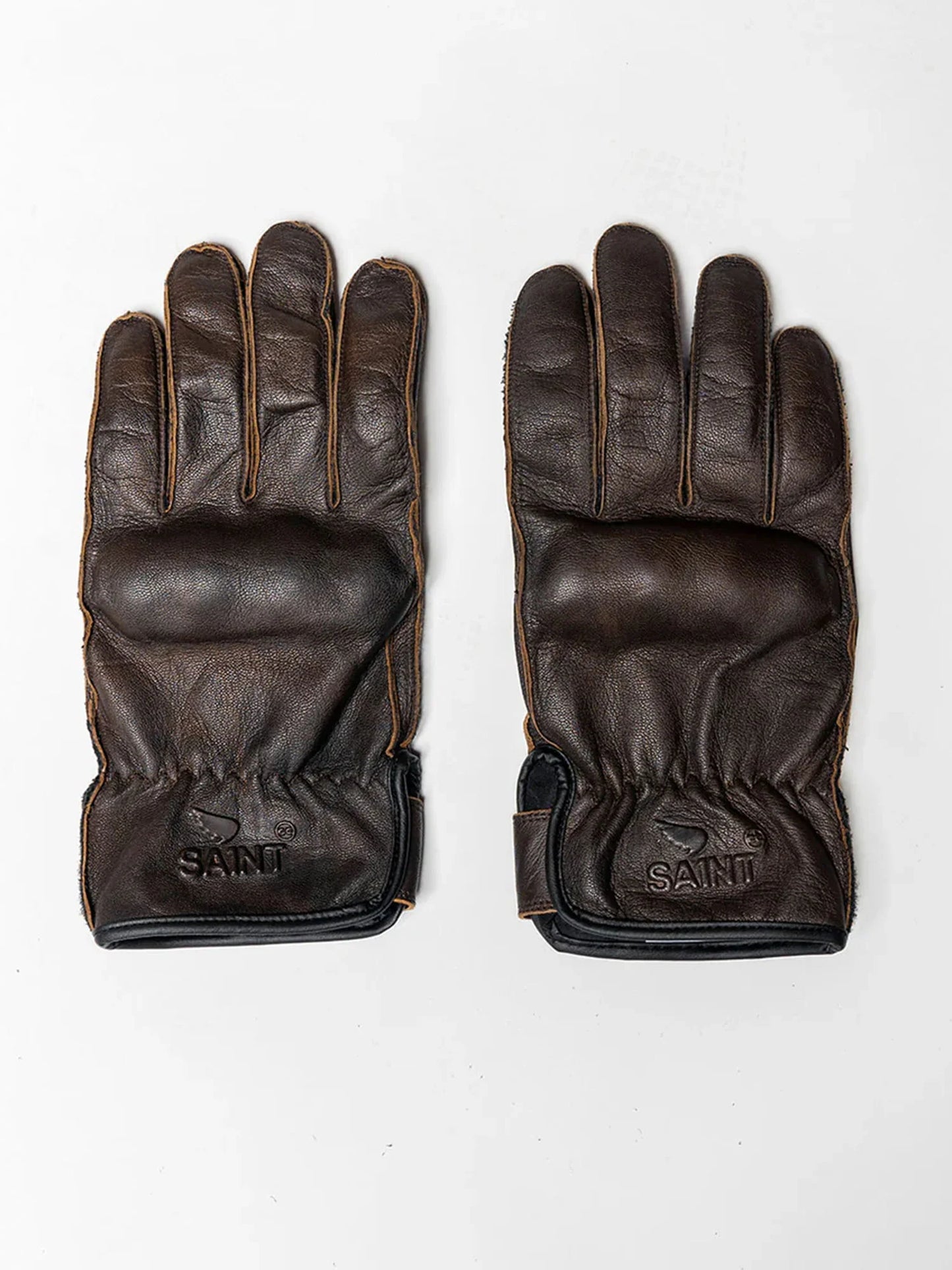 SA1NT Inside Out Motorcycle Gloves Men's- Brown