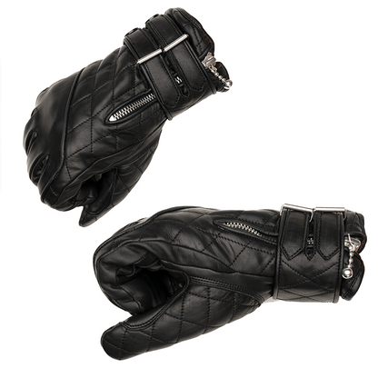 Goldtop Motorcycle Outfitters Quilted Cafe Racer Motorcycle Gloves- Men's