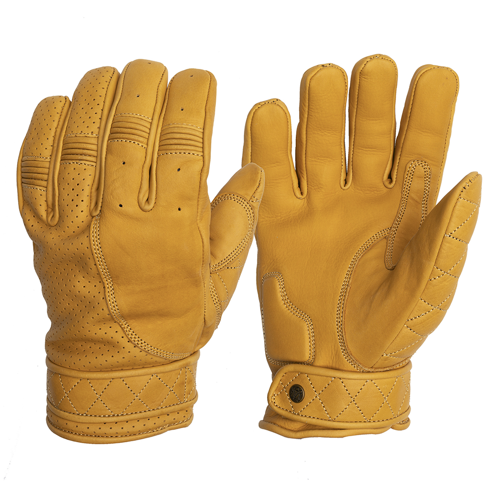 Goldtop Motorcycle Outfitters Short Cuff Bobber Motorcycle Gloves- Men's