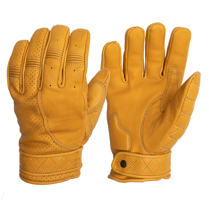 Goldtop Motorcycle Outfitters Short Cuff Bobber Motorcycle Gloves- Men's