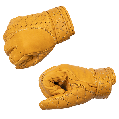 Goldtop Motorcycle Outfitters Short Cuff Bobber Motorcycle Gloves- Men's