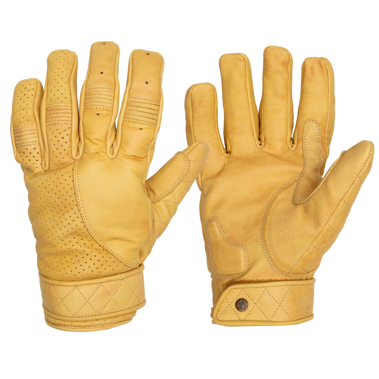 Goldtop Motorcycle Outfitters Short Cuff Bobber Motorcycle Gloves- Men's