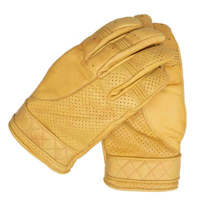 Goldtop Motorcycle Outfitters Short Cuff Bobber Motorcycle Gloves- Men's