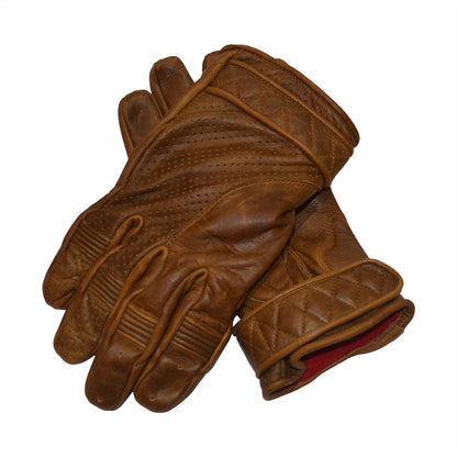 Goldtop Motorcycle Outfitters Short Cuff Bobber Motorcycle Gloves- Men's