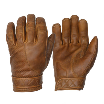 Goldtop Motorcycle Outfitters Short Cuff Bobber Motorcycle Gloves- Men's