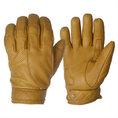 Goldtop Motorcycle Outfitters Short Cuff Bobber Motorcycle Gloves- Men's