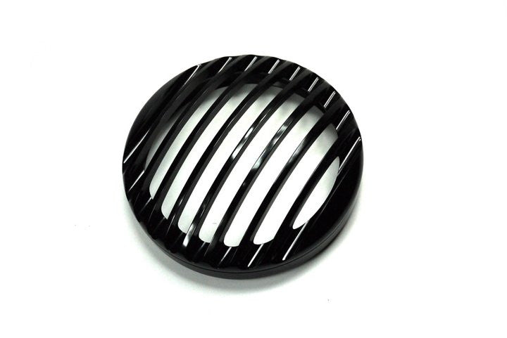 ROUGH CRAFTS Headlight Grill for Harley Davidson 5-3/4" Headlight -Black Anodized