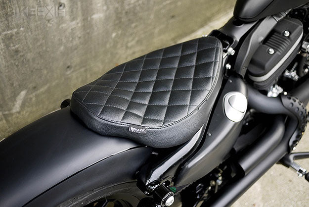 ROUGH CRAFTS Diamond Stitched Motorcycle Solo Seat for 2004- 2022 Harley Davidson Sportsters