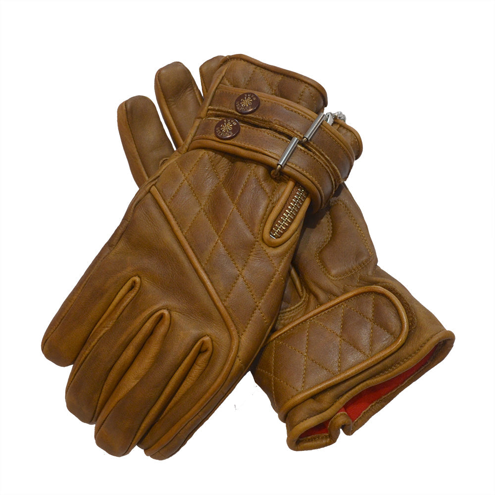 Goldtop Motorcycle Outfitters Quilted Cafe Racer Motorcycle Gloves- Men's