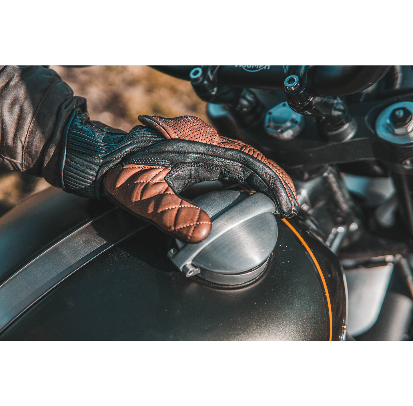 Goldtop Motorcycle Outfitters Silk Lined Predator Motorcycle Gloves- Men's