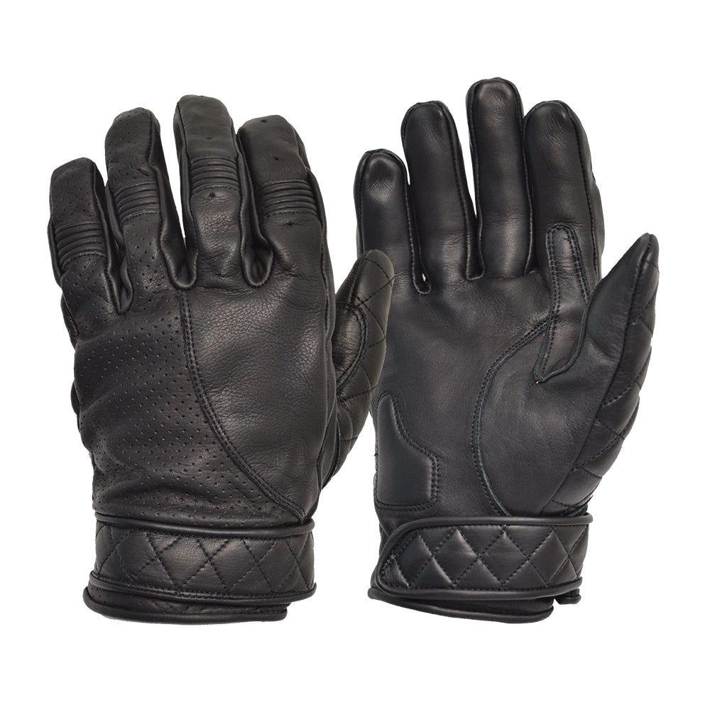 Goldtop Motorcycle Outfitters Short Cuff Bobber Motorcycle Gloves- Men's