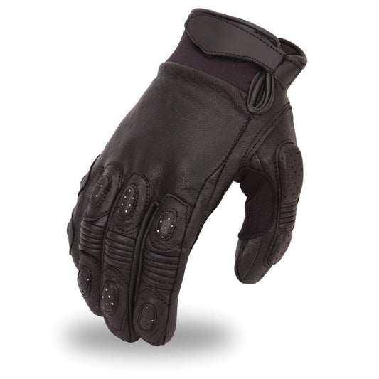 First Manufacturing Company Blitz Men's Leather Motorcycle Gloves