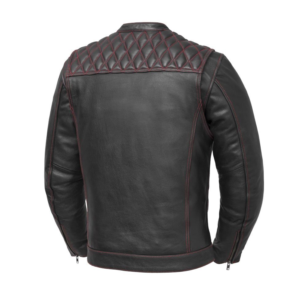 First Manufacturing Company Cinder Men's Cafe Style Leather Jacket