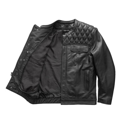 First Manufacturing Company Cinder Men's Cafe Style Leather Jacket