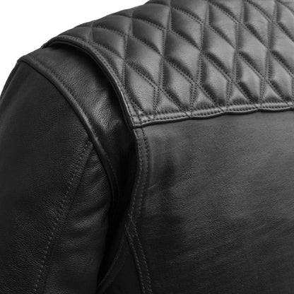 First Manufacturing Company Cinder Men's Cafe Style Leather Jacket