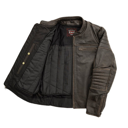 First Manufacturing Company Commuter Men's Motorcycle Leather Jacket