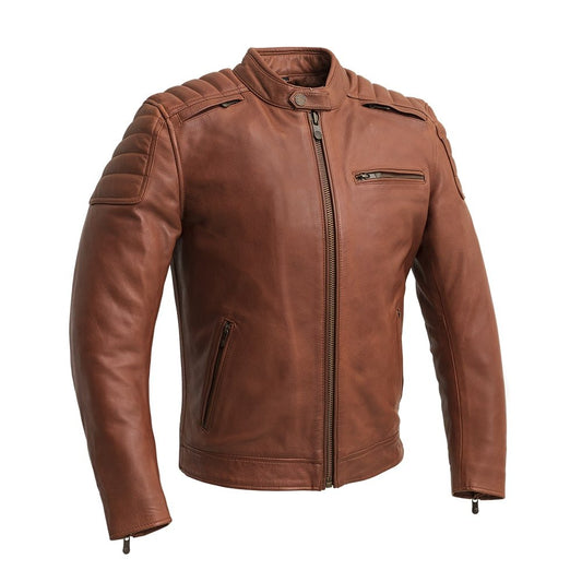 First Manufacturing Company Crusader Men's Motorcycle Leather Jacket