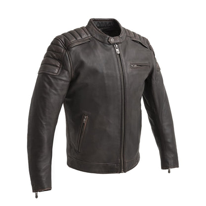 First Manufacturing Company Crusader Men's Motorcycle Leather Jacket