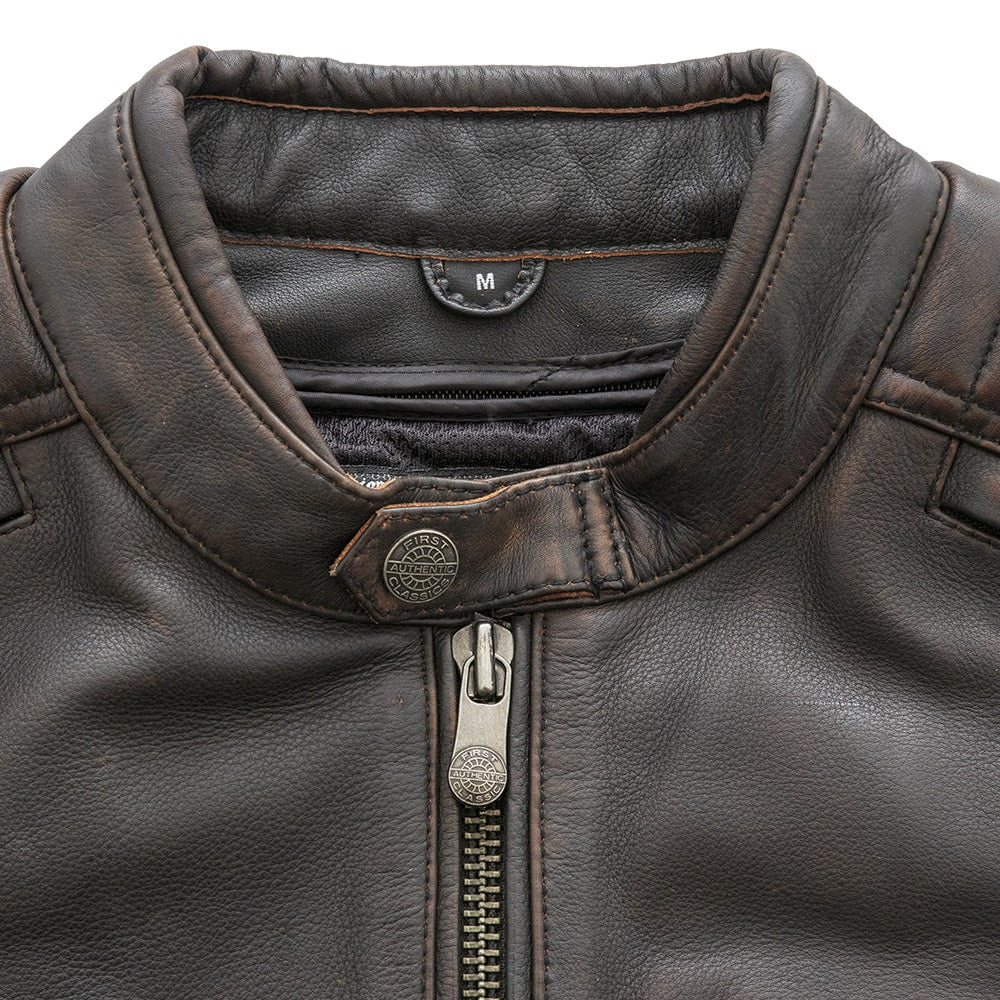 First Manufacturing Company Crusader Men's Motorcycle Leather Jacket