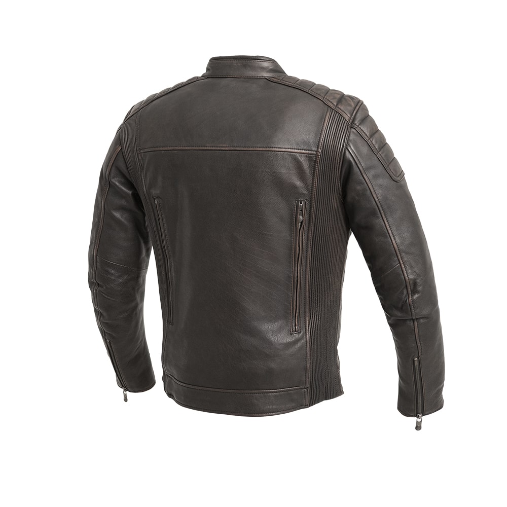 First Manufacturing Company Crusader Men's Motorcycle Leather Jacket