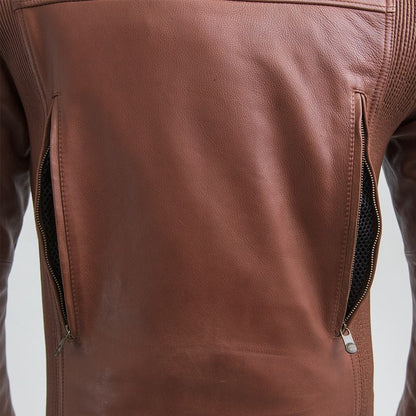 First Manufacturing Company Crusader Men's Motorcycle Leather Jacket