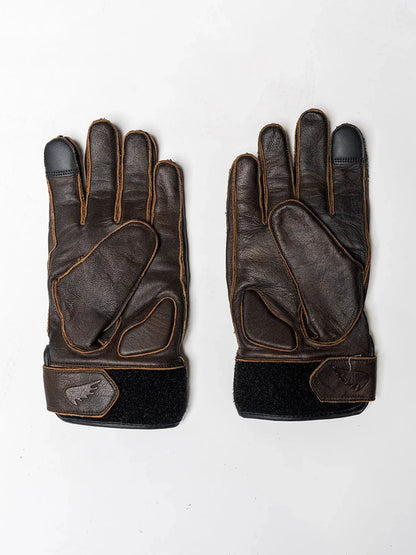 SA1NT Inside Out Motorcycle Gloves Men's- Brown