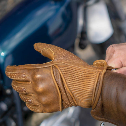 Goldtop Motorcycle Outfitters Silk Lined Viceroy Motorcycle Gloves- Men's