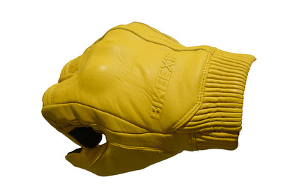 Bike EXIF El Chapo Cowhide Motorcycle Glove Unisex- Yellow