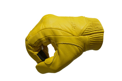 Bike EXIF El Chapo Cowhide Motorcycle Glove Unisex- Yellow