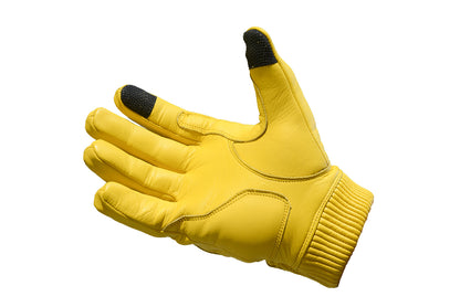 Bike EXIF El Chapo Cowhide Motorcycle Glove Unisex- Yellow
