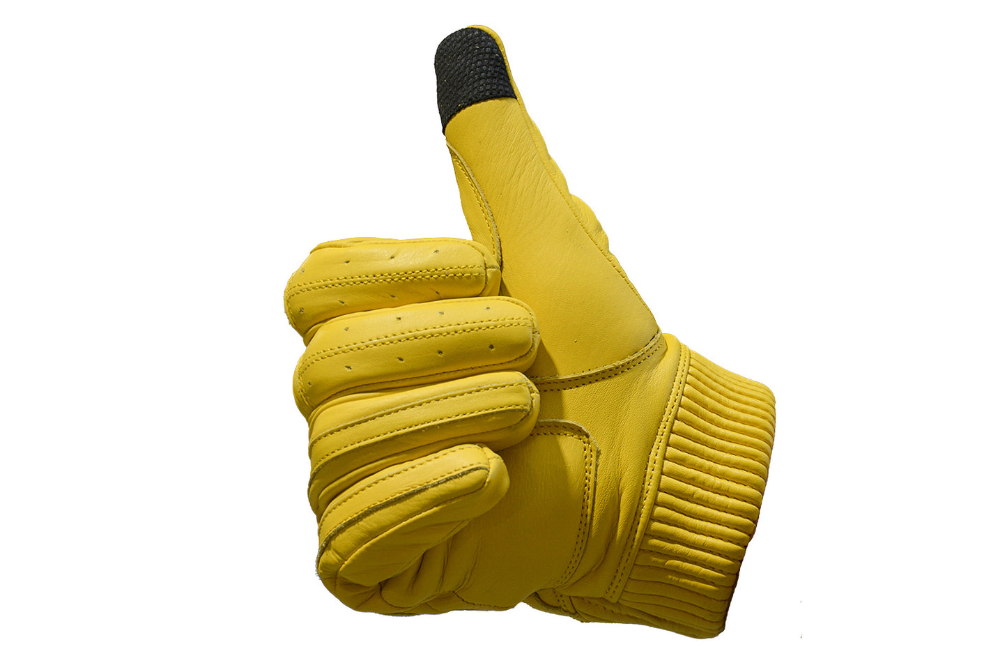 Bike EXIF El Chapo Cowhide Motorcycle Glove Unisex- Yellow