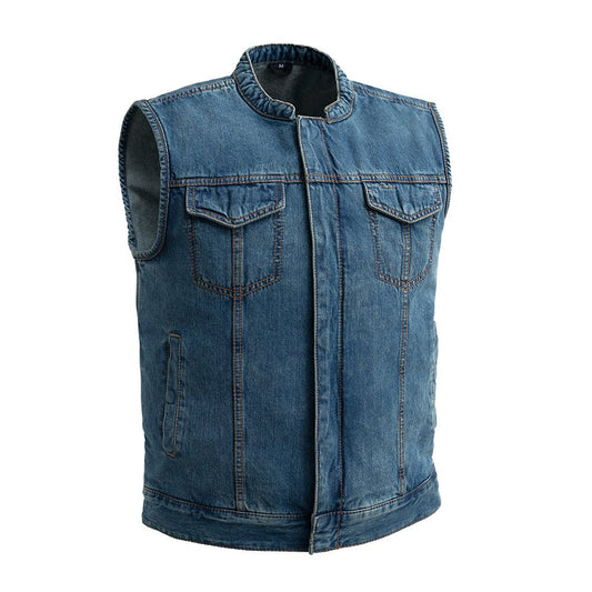 First Manufacturing Company Havoc Men's Denim Motorcycle Vest
