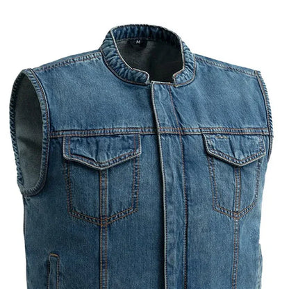 First Manufacturing Company Havoc Men's Denim Motorcycle Vest