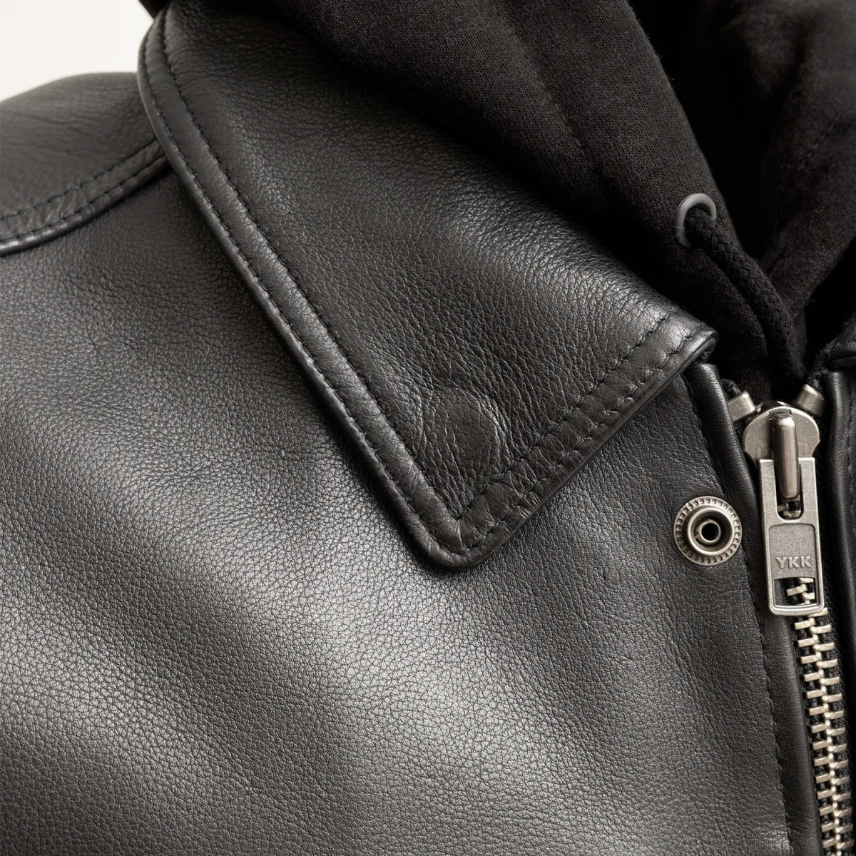 First Manufacturing Company Kent Men's Motorcycle Leather Vest and Hoodie